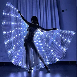 LED Dance Fairy Wings Butterfly Cape Children's Performance Clothes Stage Fastflash Light Performance Belly Dancing LED Supplies