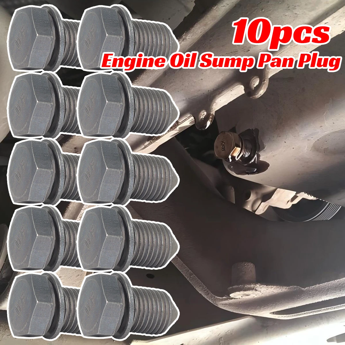 

10X Engine Oil Sump Pan Plug M14x1.5x22 Drain Seal Washer Screw Thread For Audi A1 A2 A3 A4 A6 Q2 Q3 Q5 Q7 N90813202 N91101401