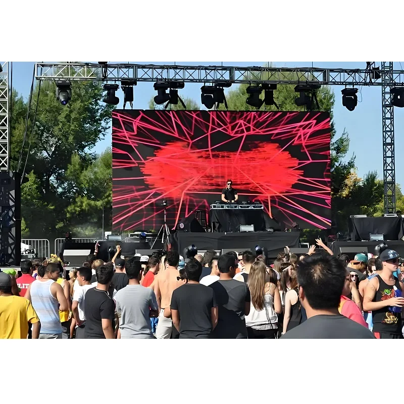 Waterproof Outdoor LED Display Screen Rental Complete Delivery System for Football Match Fan Party Large Outdoor Event