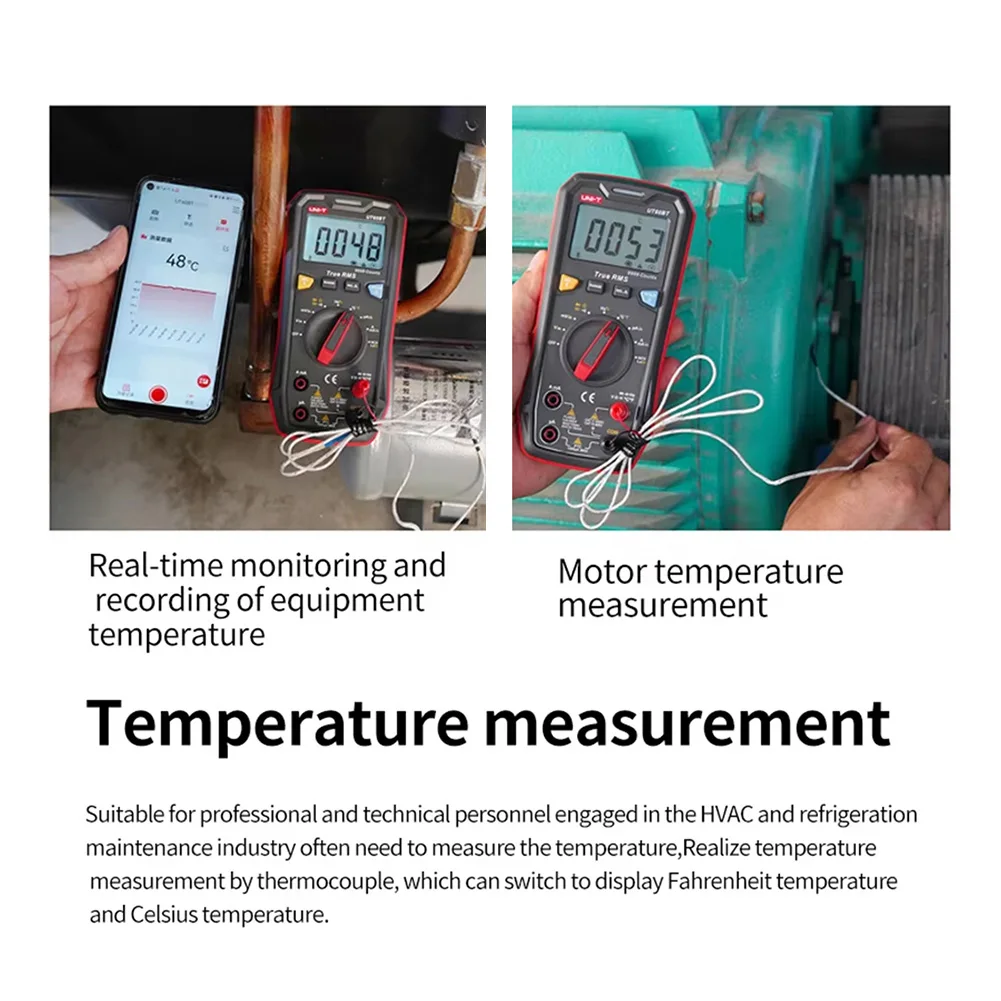UT60 Digital Multimeter True For RMS 1000V AC DC Voltage Current Tester NCV Function 9999 Count for auto Range Backlight LCD