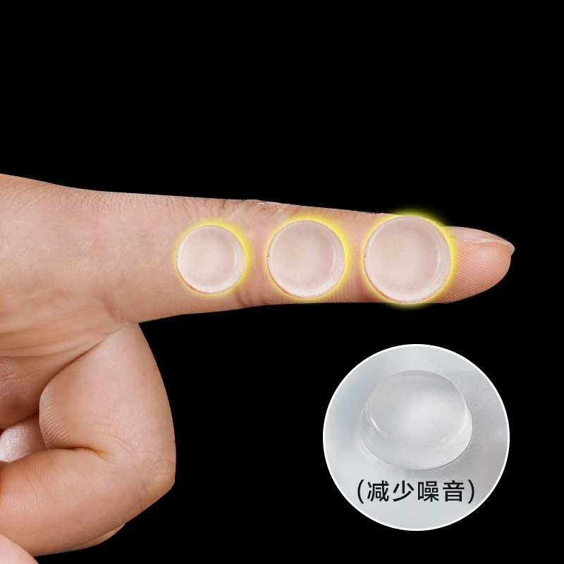 Clear Cylinder Silicone Bumper Pads Non-Slip Cabinet Door Protectors for Furniture Glass Surface Anti-collision Cabinet Bumpers