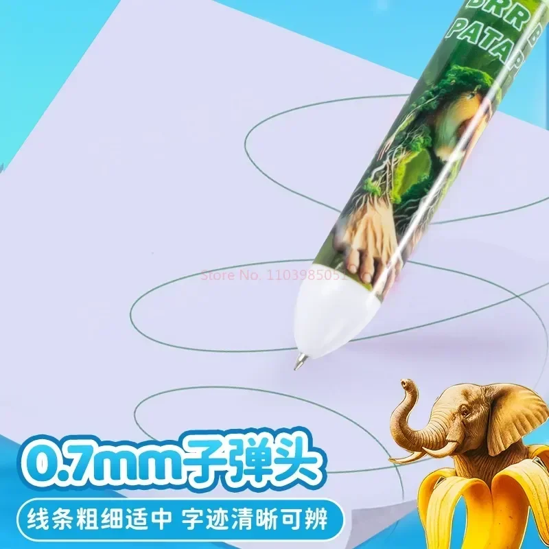 

hot 36pcs 10 colors Press Ballpoint Pen Italian Brainrot Ai Animals Tungtungtungsahur Tralalelotralala 0.7 Diy Hand Pen Student