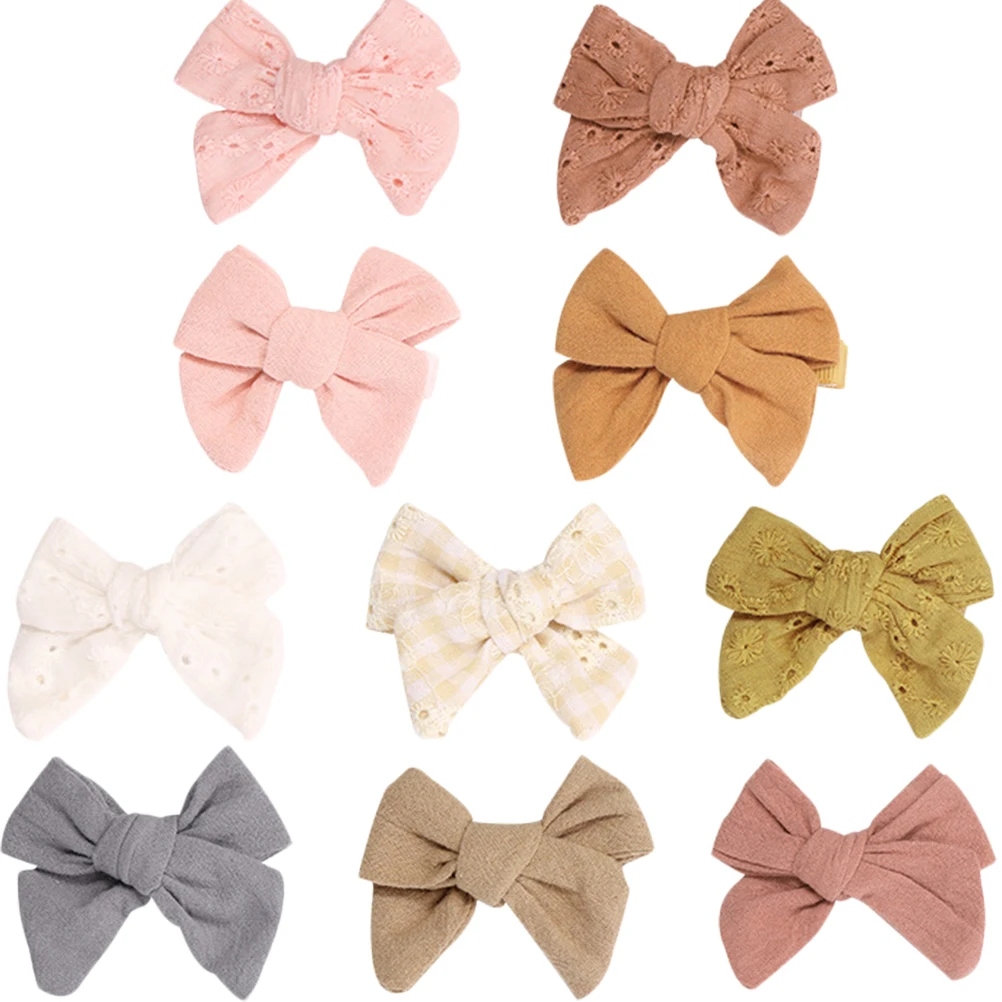 

10pcs Hair Accessories Girls Cloth Barrettes Clips Toddler Hair Bow Clip Flower naments Birthday Wedding