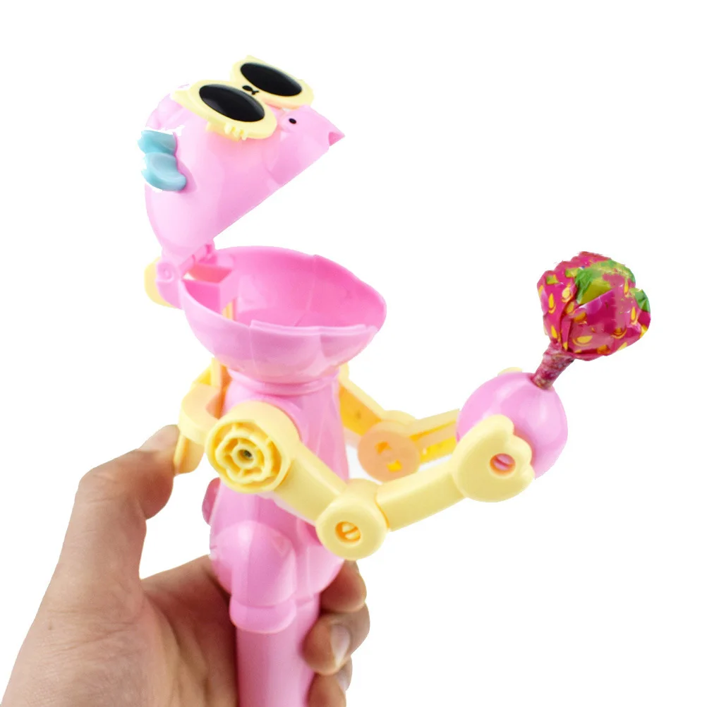 4 قطعة حامل روبوت المصاصة البلاستيك الكرتون المنبثقة تخزين الحلوى الإبداعية الاطفال حفلة لصالح الجدة مصاصة #2