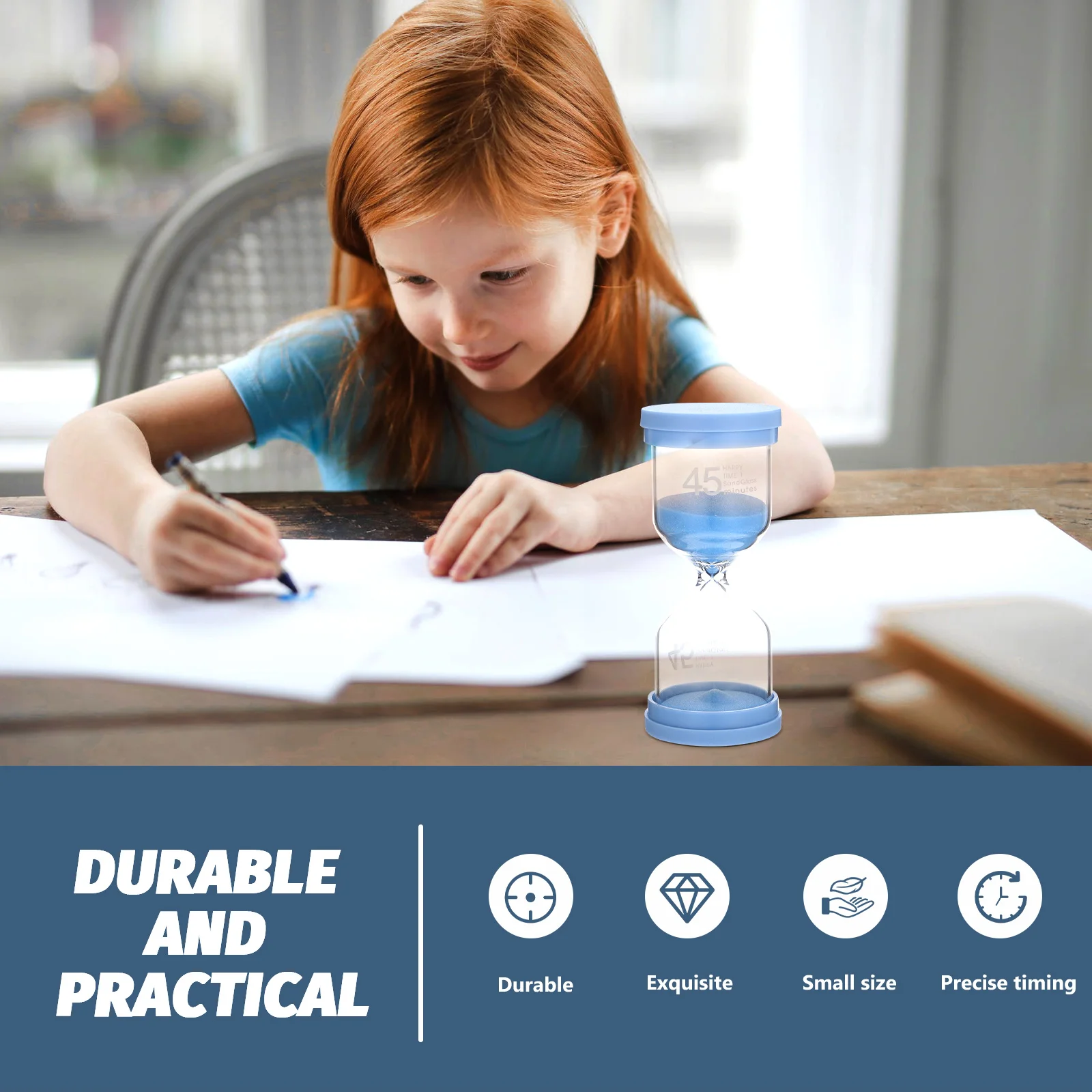 

Decorative Hourglass Multi-Function Sand Timer Fine Workmanship Long-Lasting Use Artistic Atmosphere Perfect Present Accessory