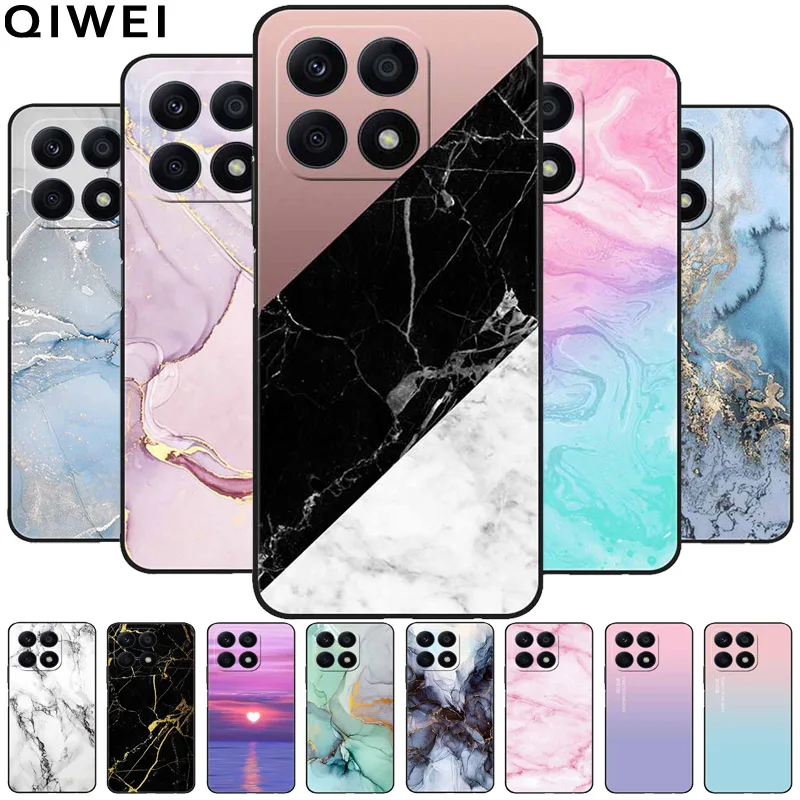 For Honor X8b Case 4G Protective TPU Silicone Soft Fundas for Honor X8b 6.7 inch Phone Covers on for X 8B HonorX8b Luxury Marble