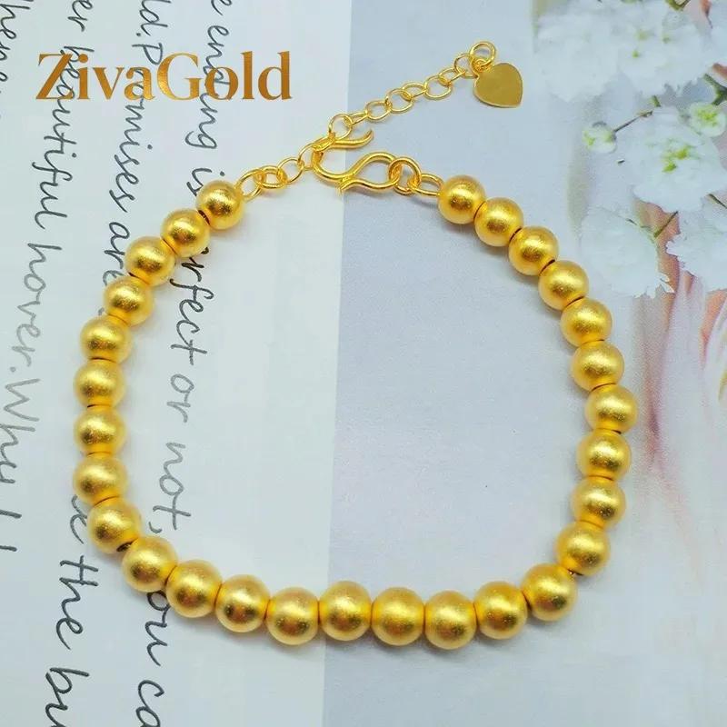 

ZivaGold Pure 9999 real 24K women's good luck bead AU999 women's bead