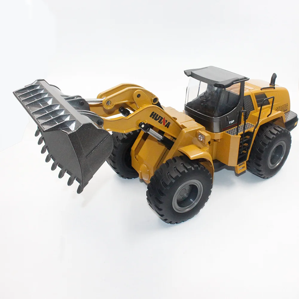 Huina 1583 Alloy Version 22-channel Remote Control Bulldozer 2.4G Wireless Large Remote Control Car Engineering Car Loader Toy