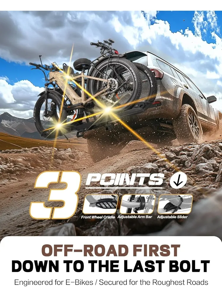 حامل دراجة كهربائية محمول قابل للطي مع منحدر، سعة 200 رطل للسيارات والشاحنات وسيارات الدفع الرباعي #5