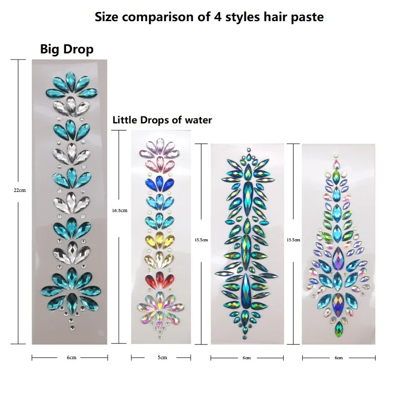 ثلاثية الأبعاد جواهر الشعر بريق الوجه الجسم الأحجار الكريمة حجر الراين مهرجان لامعة كريستال الجبين خوذة ملصق المؤقتة الوشم ملصقات Hot