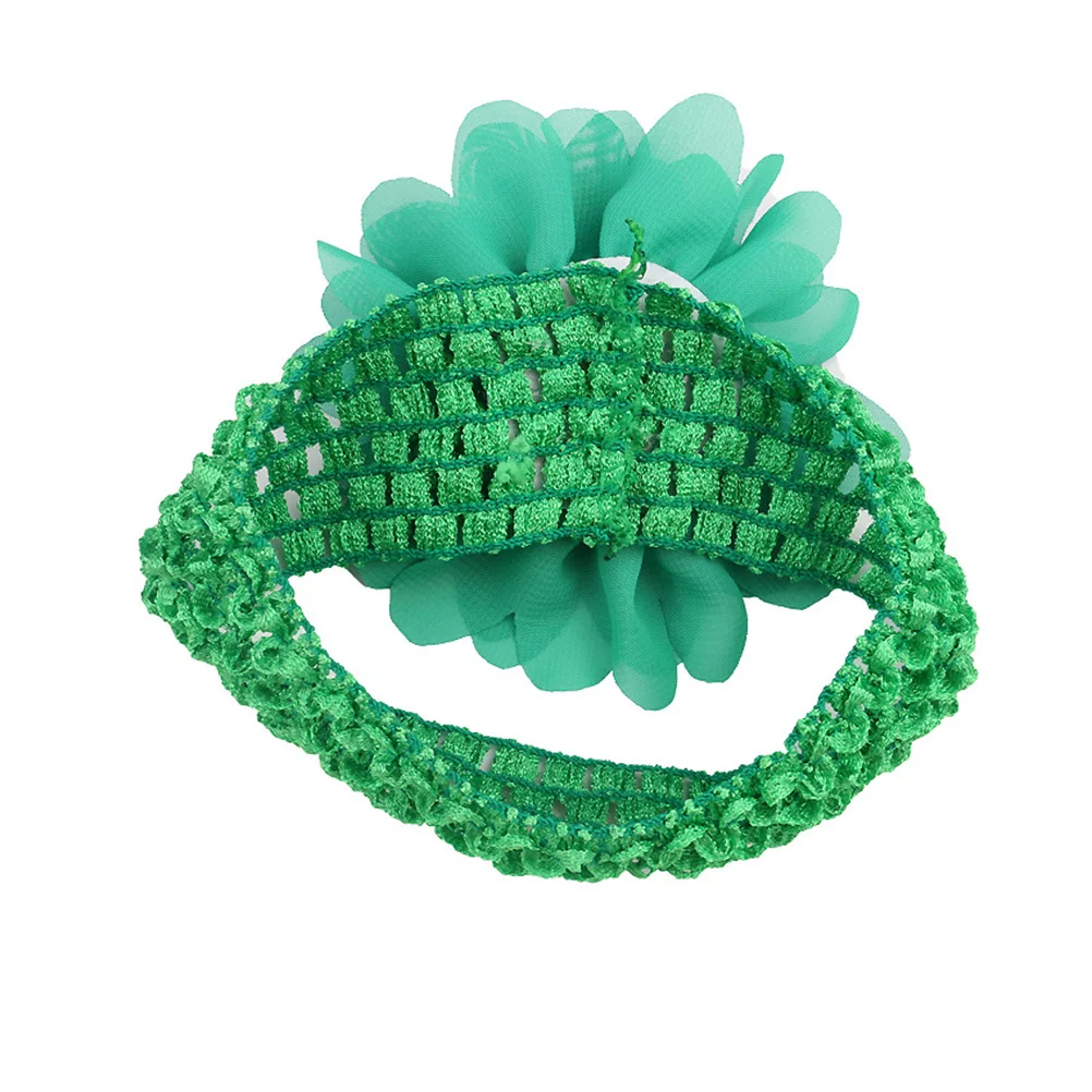 

12 шт., повязки на голову с цветами, детские шифоновые повязки для волос, красочные вечерние аксессуары для волос для маленьких девочек, шифоновая повязка для волос с цветком