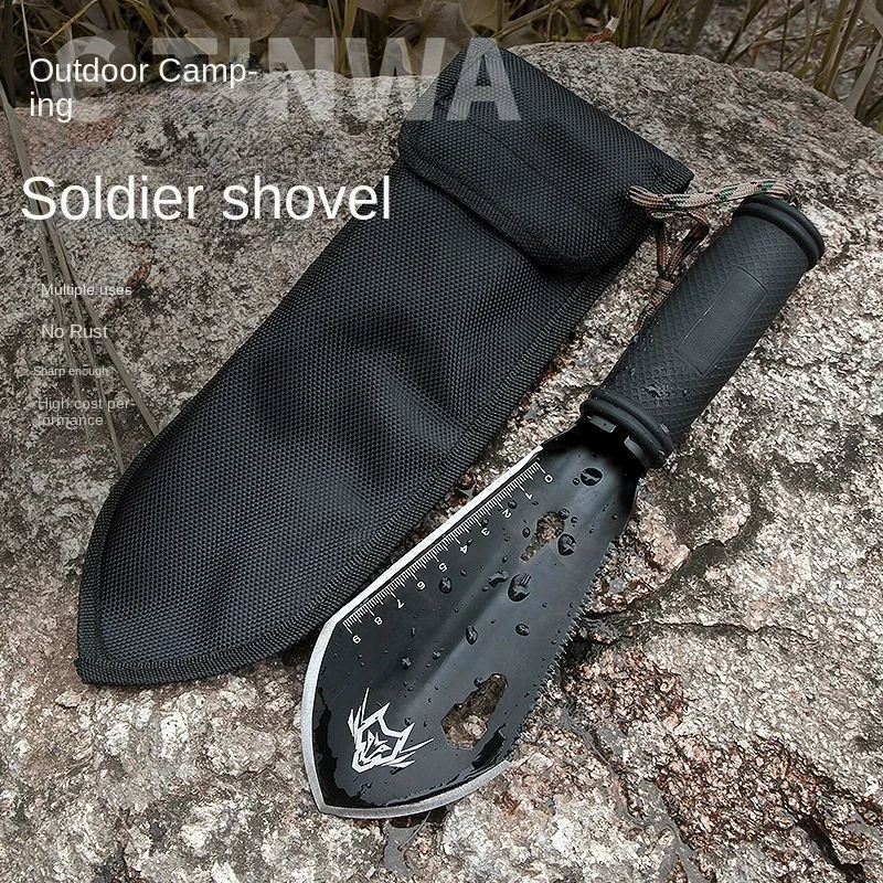 Outdoor Multi-function Small Hand Shovel Stainless Steel Portable Shovel Digging Wild Vegetables Camping Small Shovel