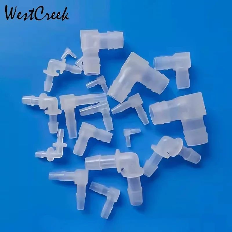 WESTCREEK 16mm 50PCS tube L shape Plastic elbow joint hose angle fitting flexible pipe 90 degr ee barb fitting elbow connector