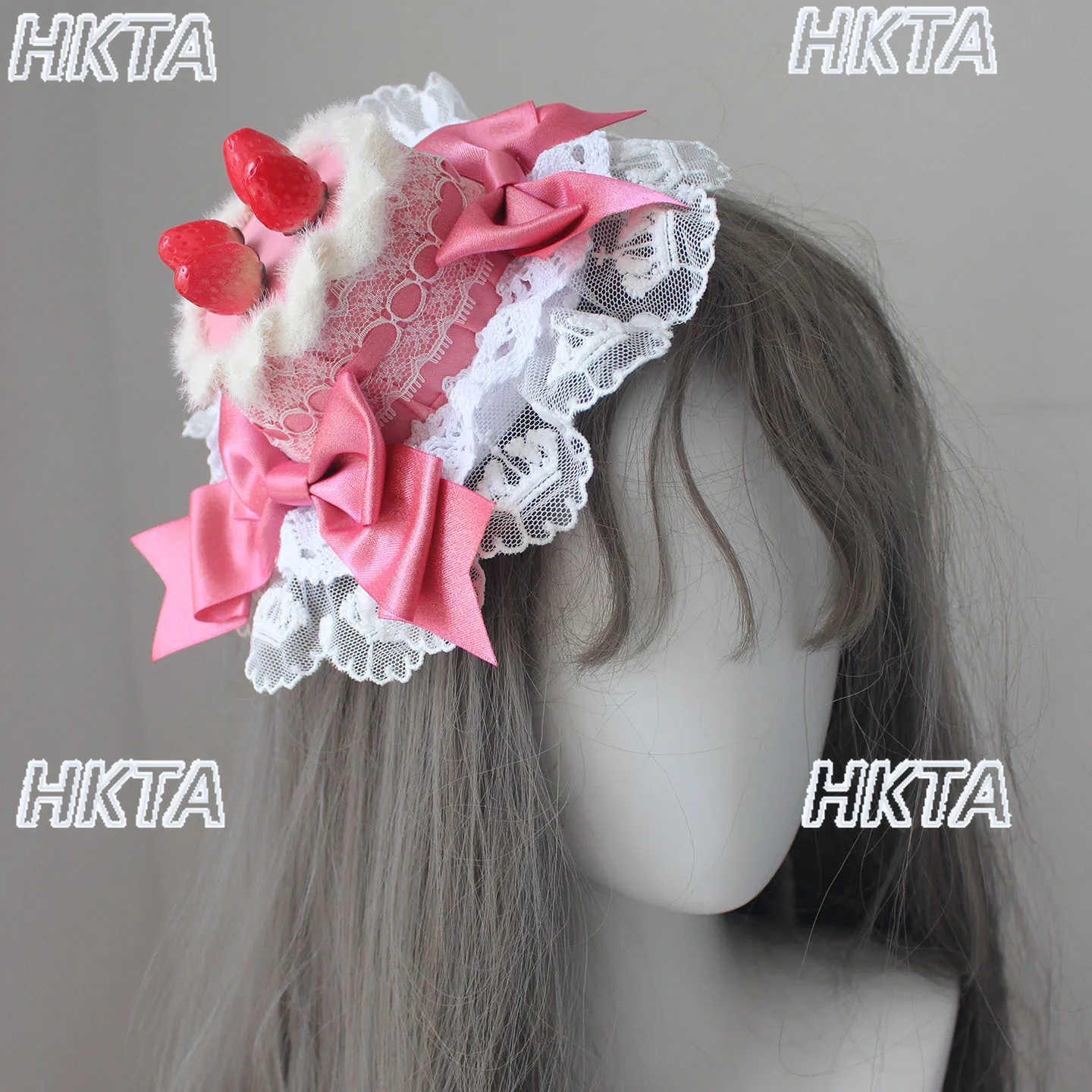 اليابانية الحلو الكلاسيكية اليدوية لوليتا مشبك شعر جديد أغطية الرأس بونيه KC أفضل قبعة فتاة مقوس دانتيل كعكة دبوس الشعر الملابس والاكسسوارات