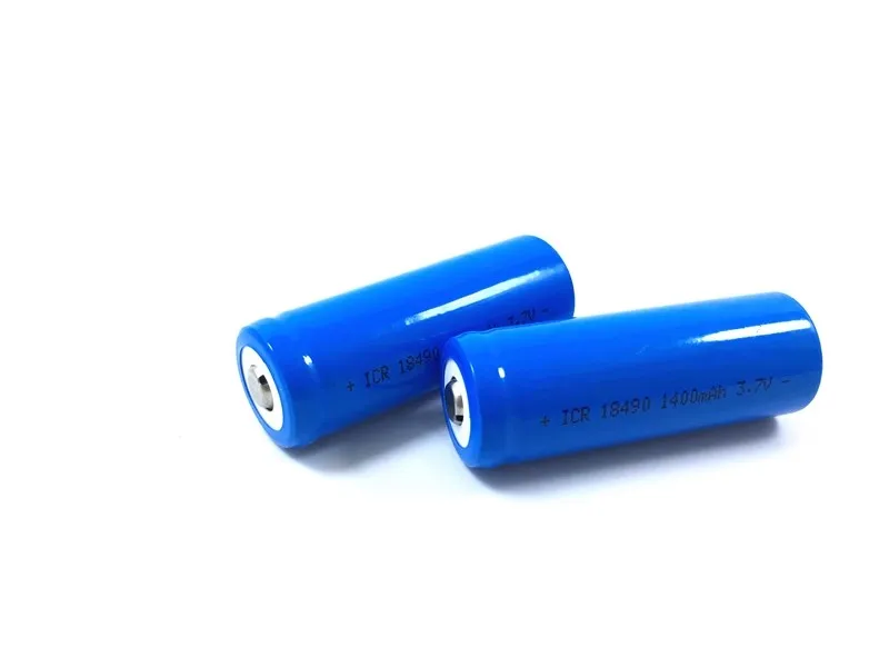 2pce ICR18490 18490 1400mAh rechargeable lithium battery 3.7V 18500