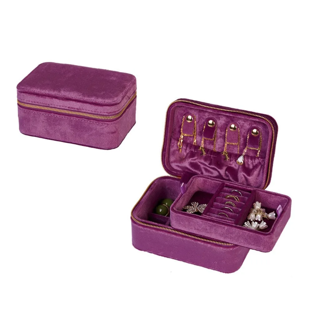 

Detachable Jewelry Packing Bag Rings Necklace Bracelet Earrings Jewelry Storage Case Organizer Large Capacity Square Jewelry Box