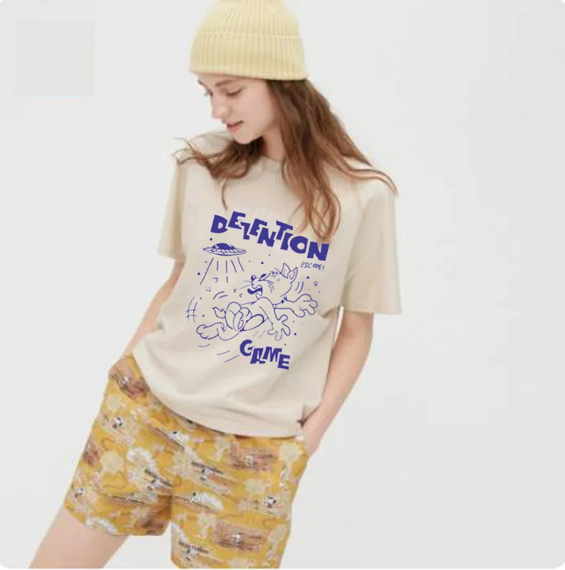 Detention Escape Game Print Summer  Funny T shirt For Women  T Shirt Fashion tshirt  women tops tees short sleeve  Women t-shirt