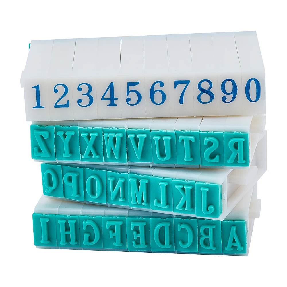 

Plastic Detachable Number 0~9 Digits & A~Z Digits Numerals Stamp Set Rectangle White 0.7x0.5cm