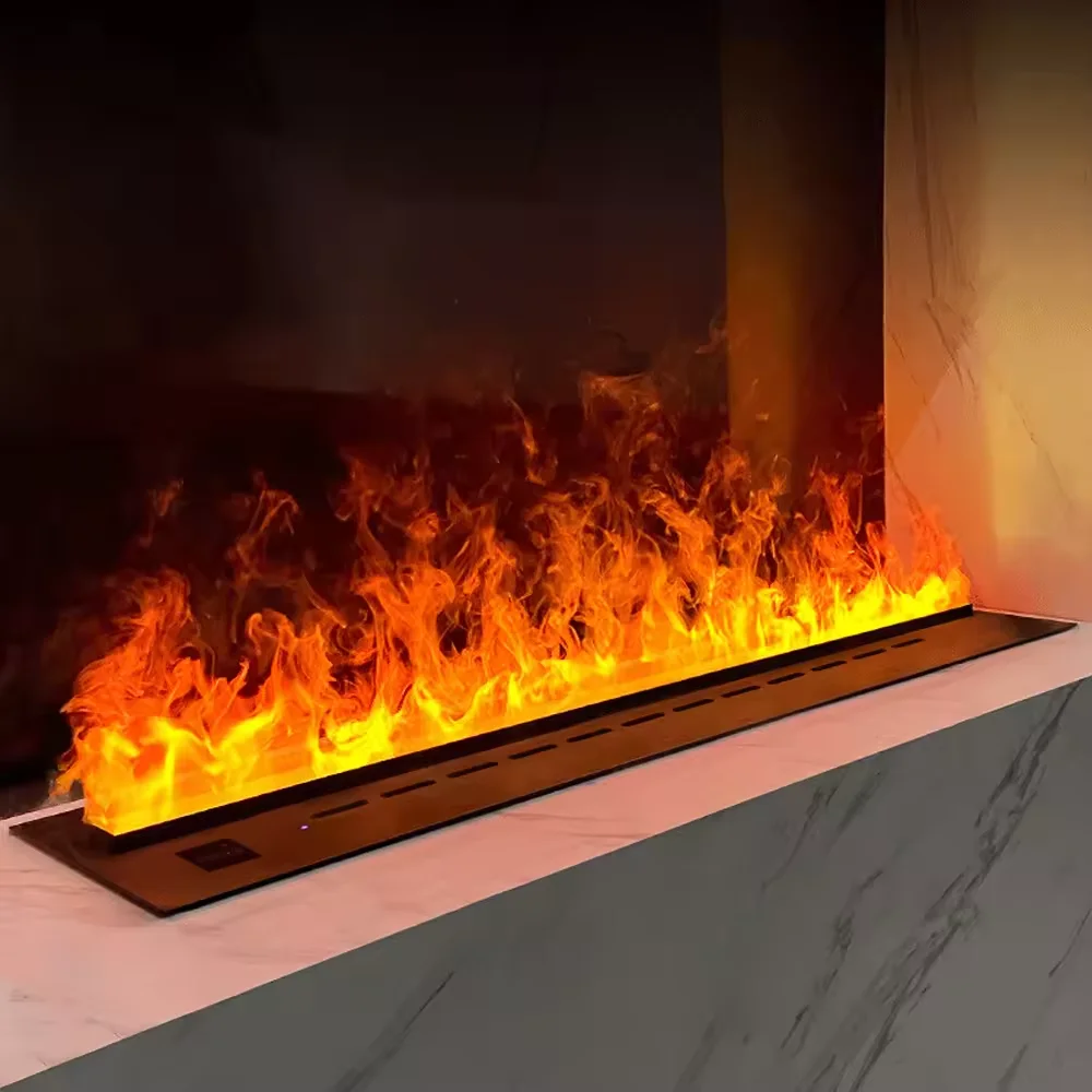 Custom 3D atomizing fireplace core embedded TV cabinet simulation fake flame humidifier decorative cabinet electric fireplace