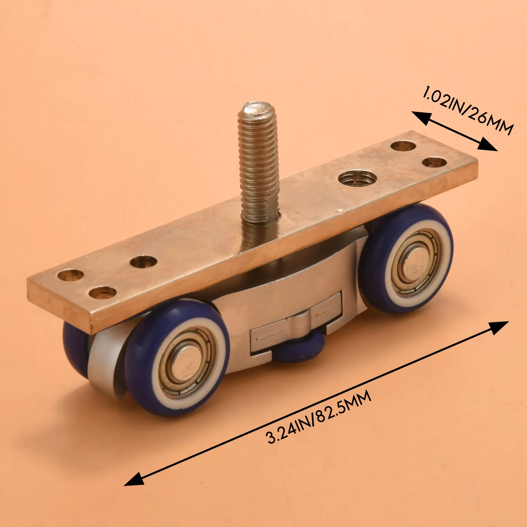 ABGR-Bifold الباب الأجهزة خشبية انزلاق الباب بكرة الأثاث الأجهزة عجلة باب الحظيرة الأسطوانة جدار الباب للطي الباب الأسطوانة