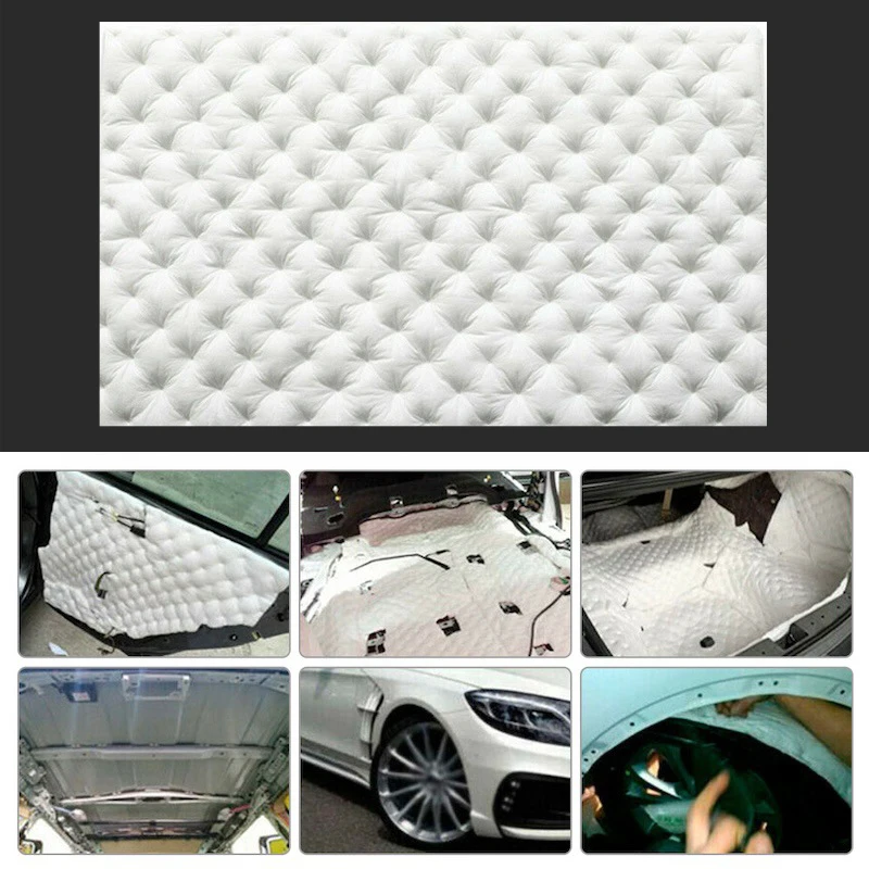 1pcs Car soundproofing pressure point cotton with built-in adhesive white sound-absorbing cotton for noise reduction silencing