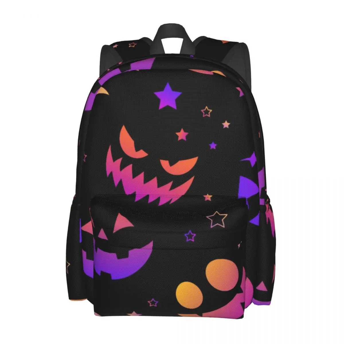 Halloween Pumpkin Face Star Pattern Large Capacity Student Bookbag Casual Fashion Schoolbag Backpacks For Teenagers
