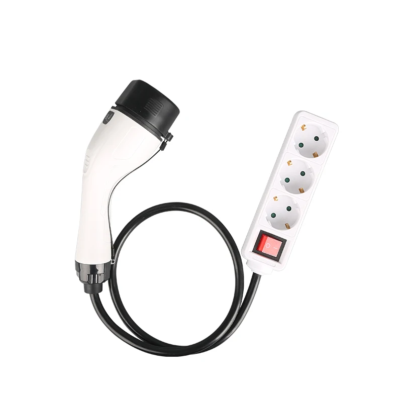 16A Type 2 EV Discharge Gun 3.5kw New Energy Vehicle Charging Cable Outdoor Camping Extended Plug Socket Product EV Connectors