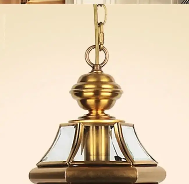 

Vintage Modern Balcony Antique Led Pendant Lamps Copper Glass Pendant Lights Bar Corridor Outdoor Indoor Light Hanglamp Fixtures
