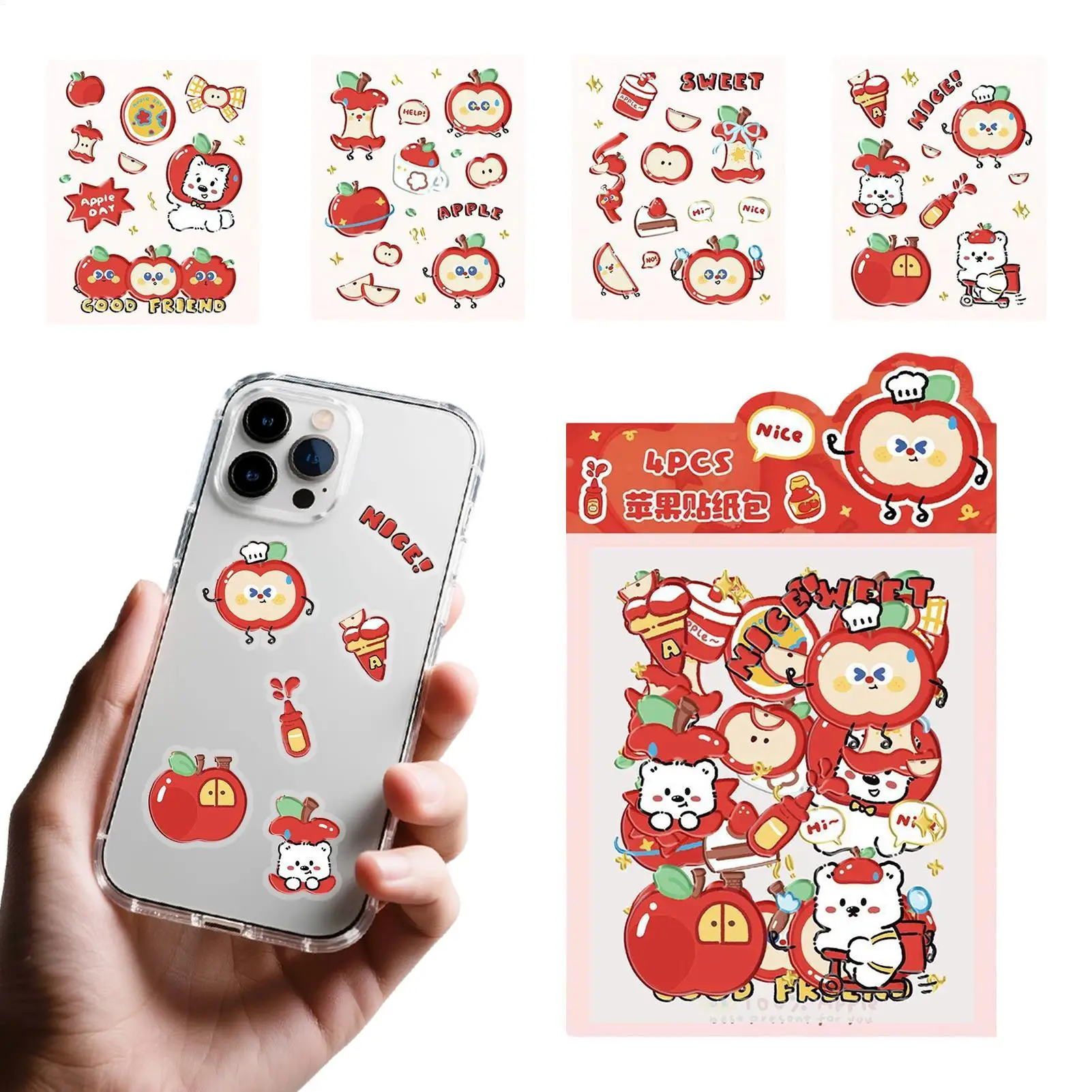 Water Bottle Stickers Fruit Design Aesthetic Decals Stationery Stickers For Journals Phone Cases Laptops Water Bottles Notebooks