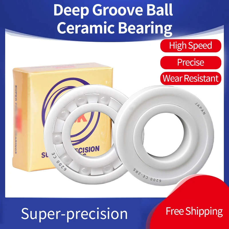 

JAPAN NSK All Ceramic Deep Groove Ball Bearings 6300 6301 6302 6303 6304 6305 6306 6307 6308 CE 2RS