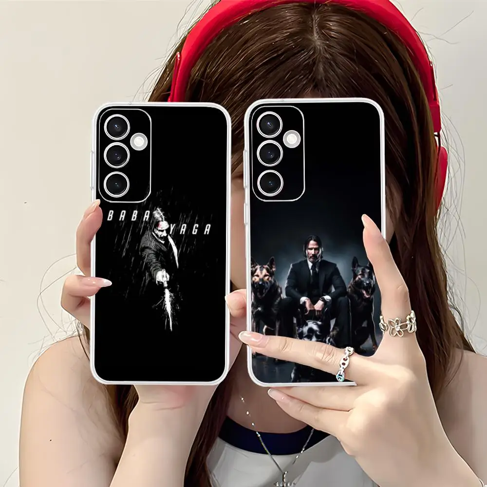 

Чехол для мобильного телефона John Wick Dog для Samsung Galaxy S25 S24 S23 S22 S21Plus FE Ultra Clear Colorful Cover Luxury Pretty
