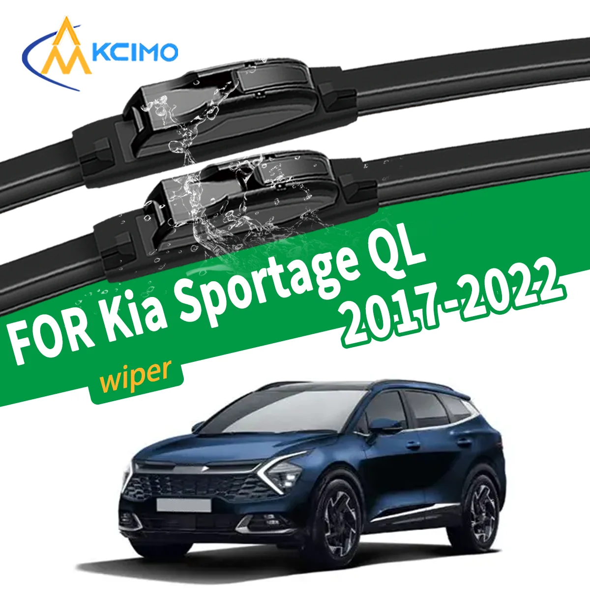 

New Silent Wiper Blades for Kia Sportage QL 2017–2022 High Quality Natural Rubber Replacement