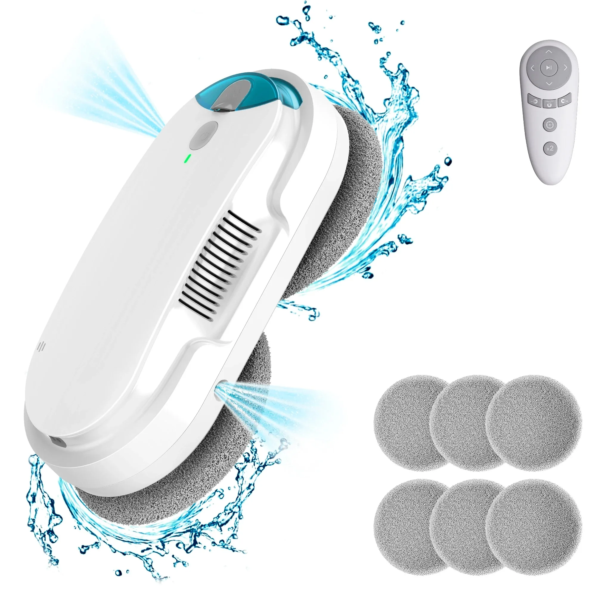 INSE Raamreinigingsrobot Automatische watersproeifunctie met afstandsbediening Slimme stofzuigermachine voor thuisglaswasmachine