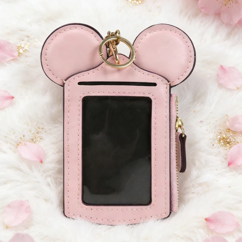 GORFIA Cartoon Card ID Storage Bus Holder Case Mickey Mouse Card Work Certificate Lanyard Purse Coin Card Wallet view 4