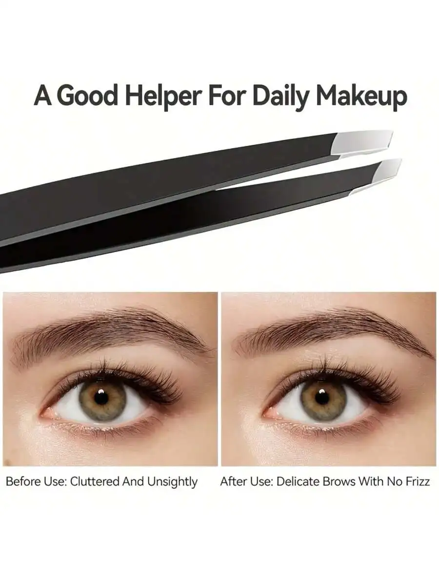 4 قطع من ملاقط الفولاذ المقاوم للصدأ الاحترافية، أداة إزالة شعر الحواجب متعددة الوظائف للاستخدام اليومي والحرف اليدوية