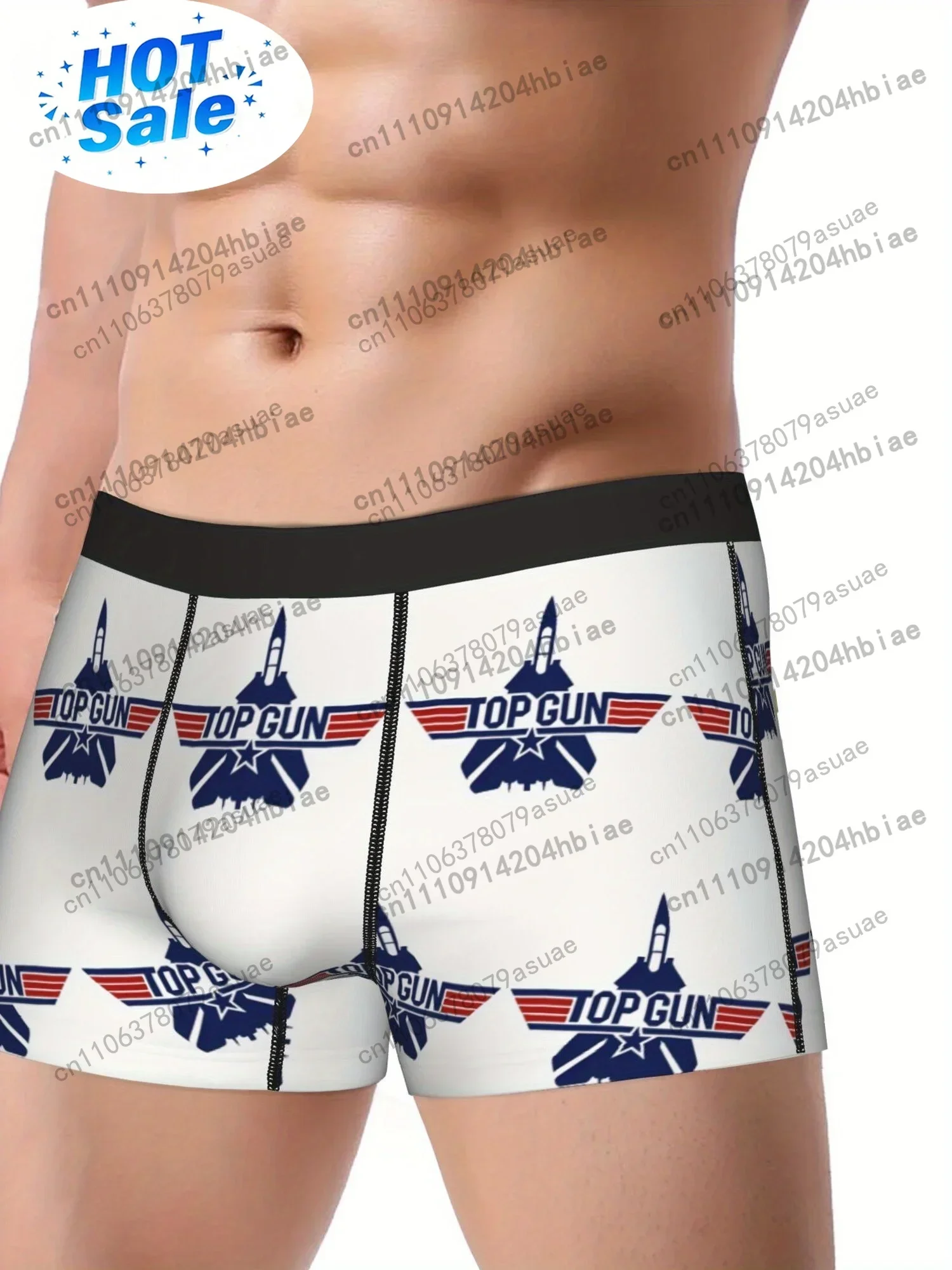 BIIHUDU Men'S Boxer Briefs with Patriotic Rocket Design