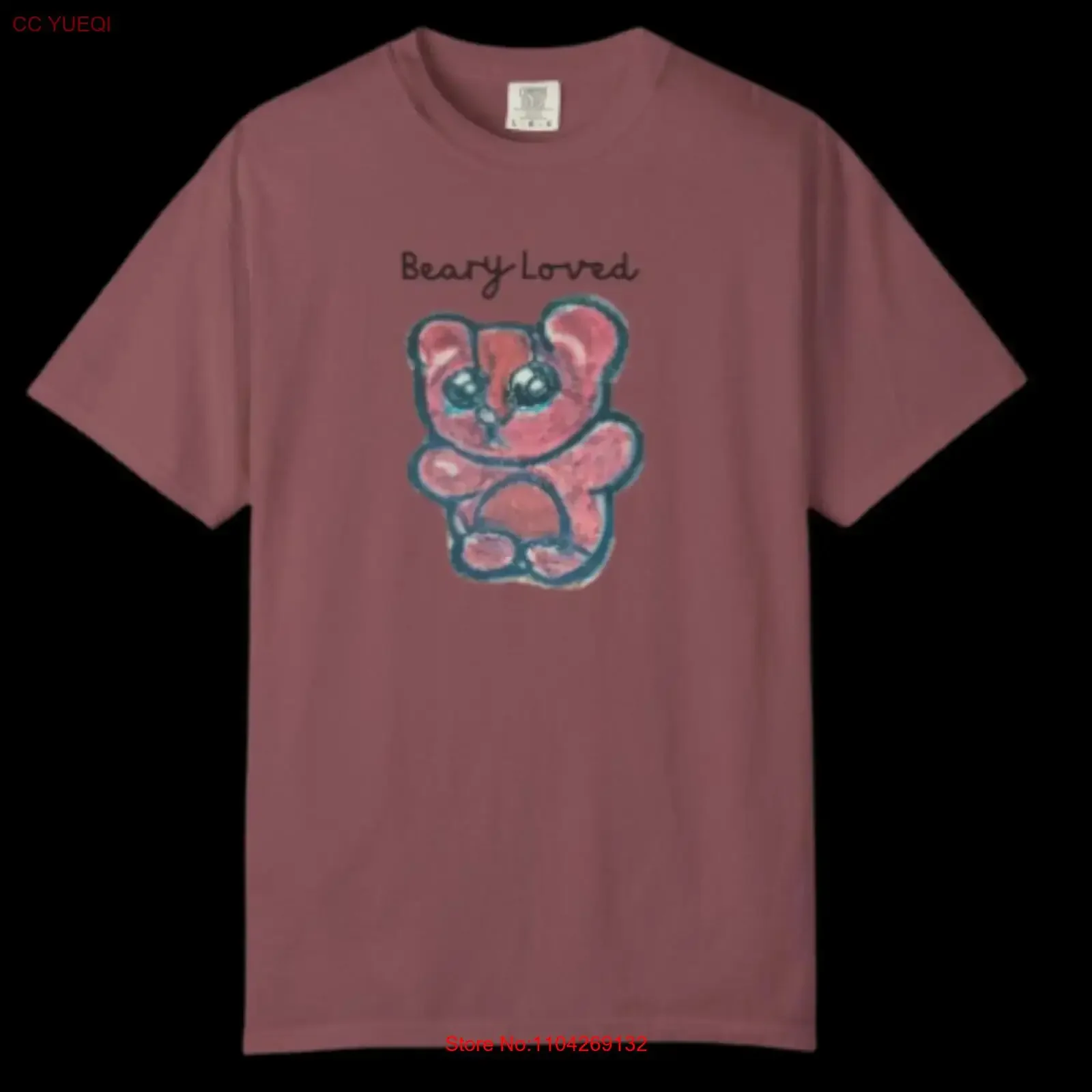 Beary Cuddles Teddy Bear T Shirt Cute Hand Drawn Style Soft and Comfy for All Ages vintage Washed Versatile homme