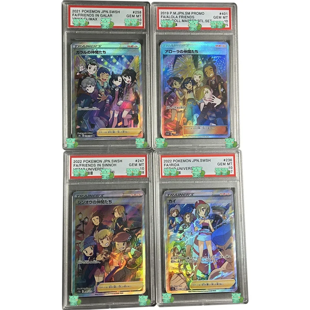 Tarjeta de colección de Anime PTCG, tarjeta de clasificación GEM MT, 10 puntos, JPN.SWSH SM PROMO FA/Marnie FRIENDS, etiqueta holográfica, juguete de regalo para niños