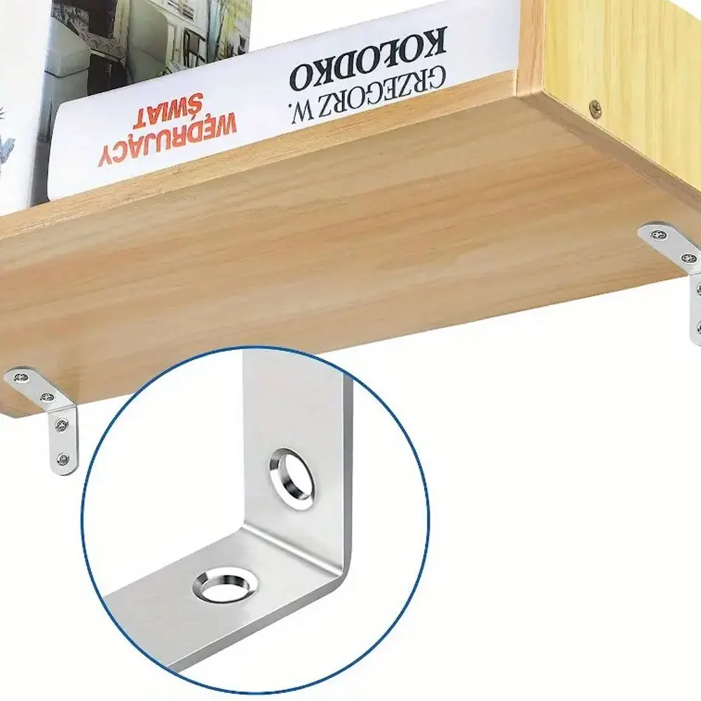 20pcs L-shaped thickened metal 90 degree right angle wall bracket, wooden shelf, hardware connector fixing corner fittings