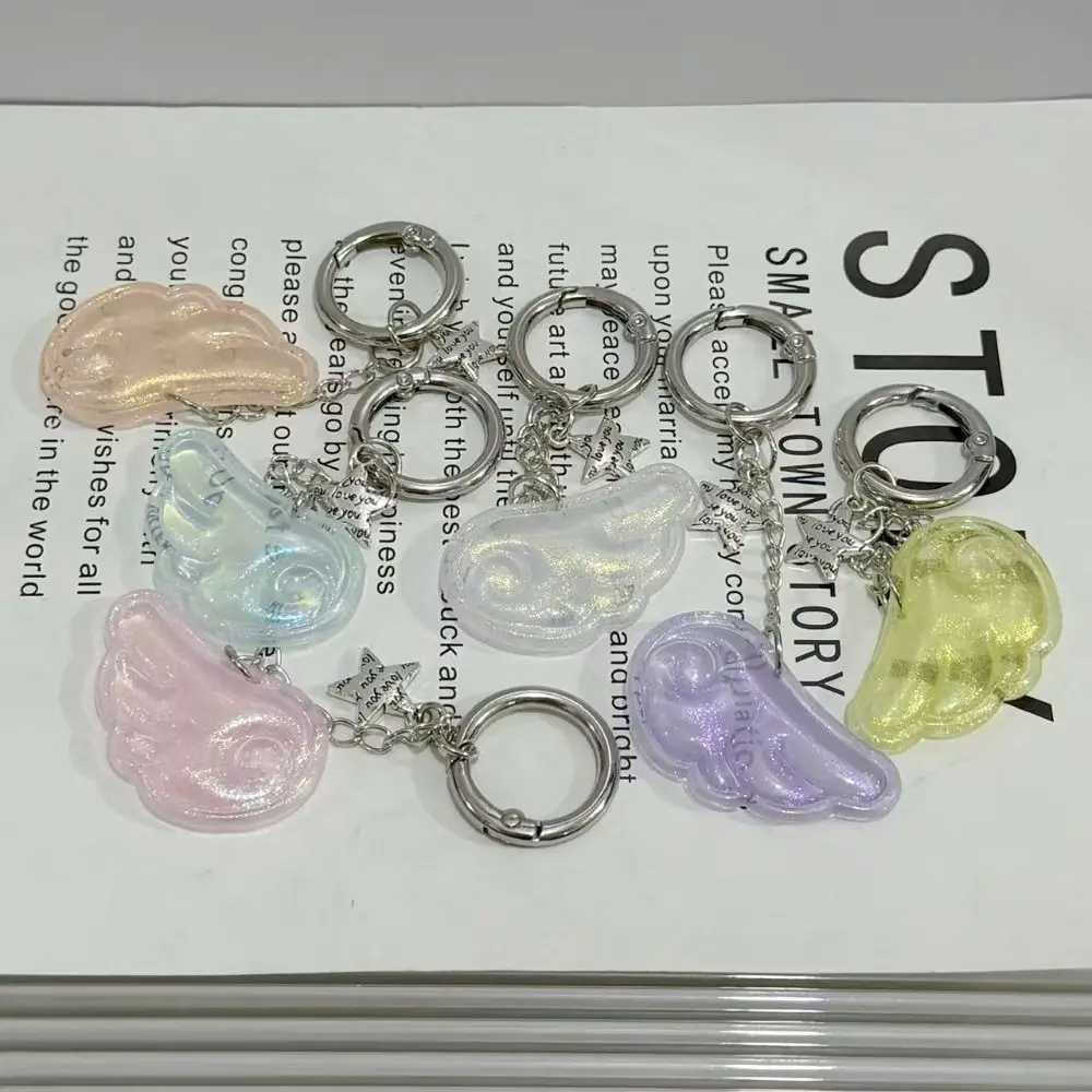 Multi-functional Hanging Decor Key Chain Star Wings Design Colorful Bag Pendant Backpack Decoration Gift