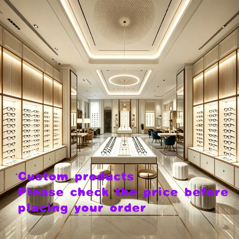 custom.Luxury Optical Eyewear Whole Interior Space Design Custom Display Showcase Premium Commercial Shop Renovation