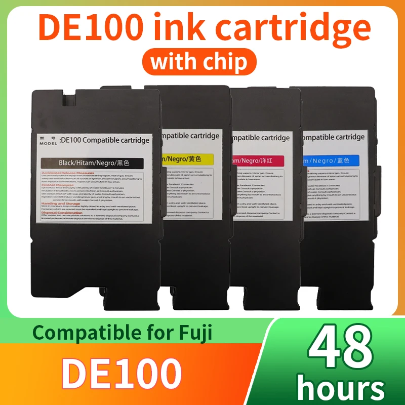 200ml DE100 Compatible Ink Cartridge with dey Ink and One-Time Use Chip for Fujifilm DE100 for Fuji DE-100 DE 100 Printer ink