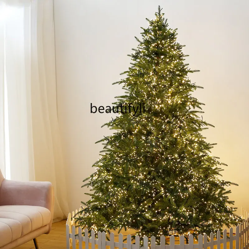 

yjHome Villa Shopping Mall Christmas Tree 2.1M Environmental Protection Luminous Large Luxury Encryption Simulation Holiday Tree