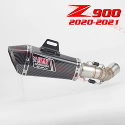 Z900 Slip-on 51mm Motorcycle Exhaust Muffler Middle Link Pipe Escape with DB Killer for Kawasaki Z900 2020 2021