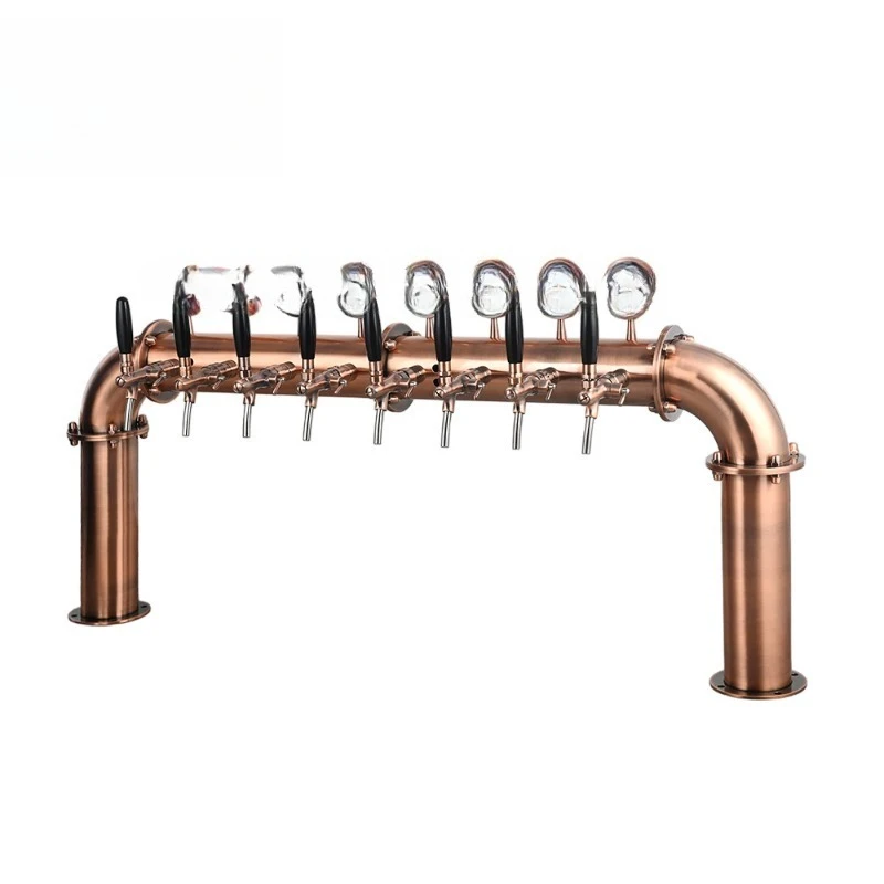 Stainless steel door type wine column, restaurant bar draft beer machine beer faucet