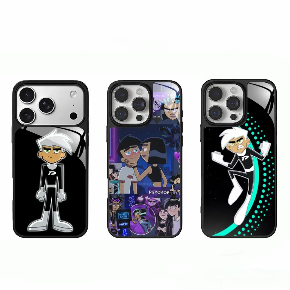Hot P-Phantom Cool Danny Cartoon Phone Case For lPhone 18 17 16 e 15 14 13 12 11 Pro Max Plus For Anti-slip textured phone case
