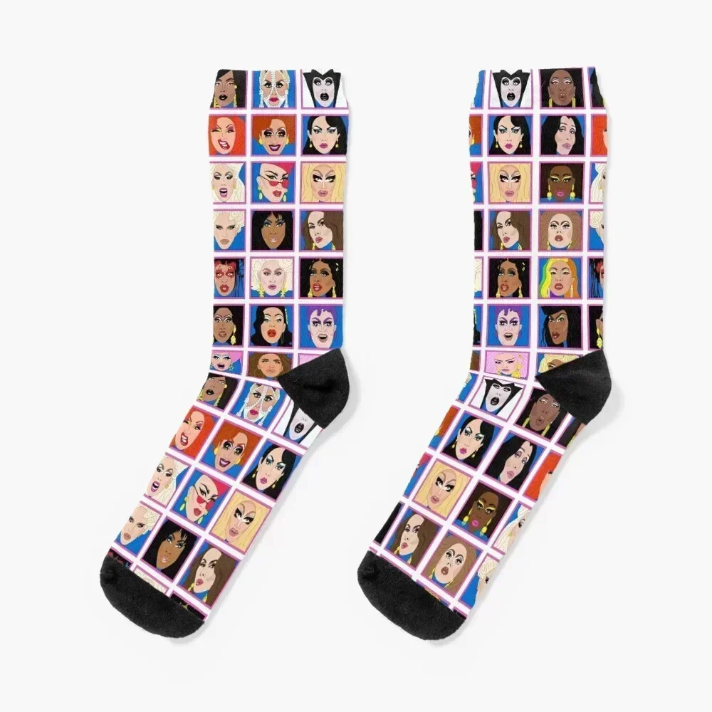 

Drag Race Winners 2021 Socks winter thermal retro football japanese fashion Men's Socks Luxury Women's
