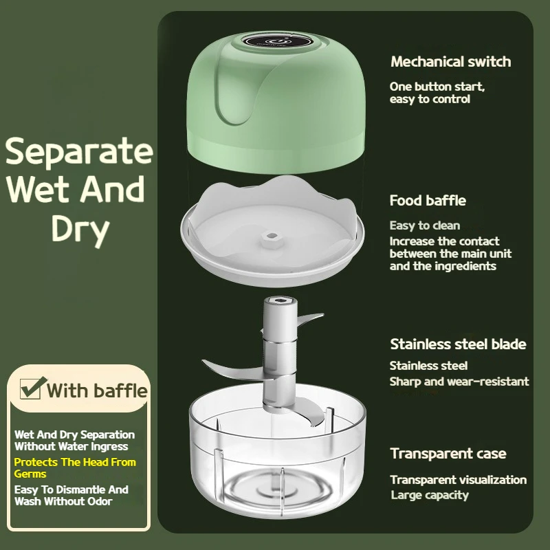 Mini USB Electric Garlic Chopper 3