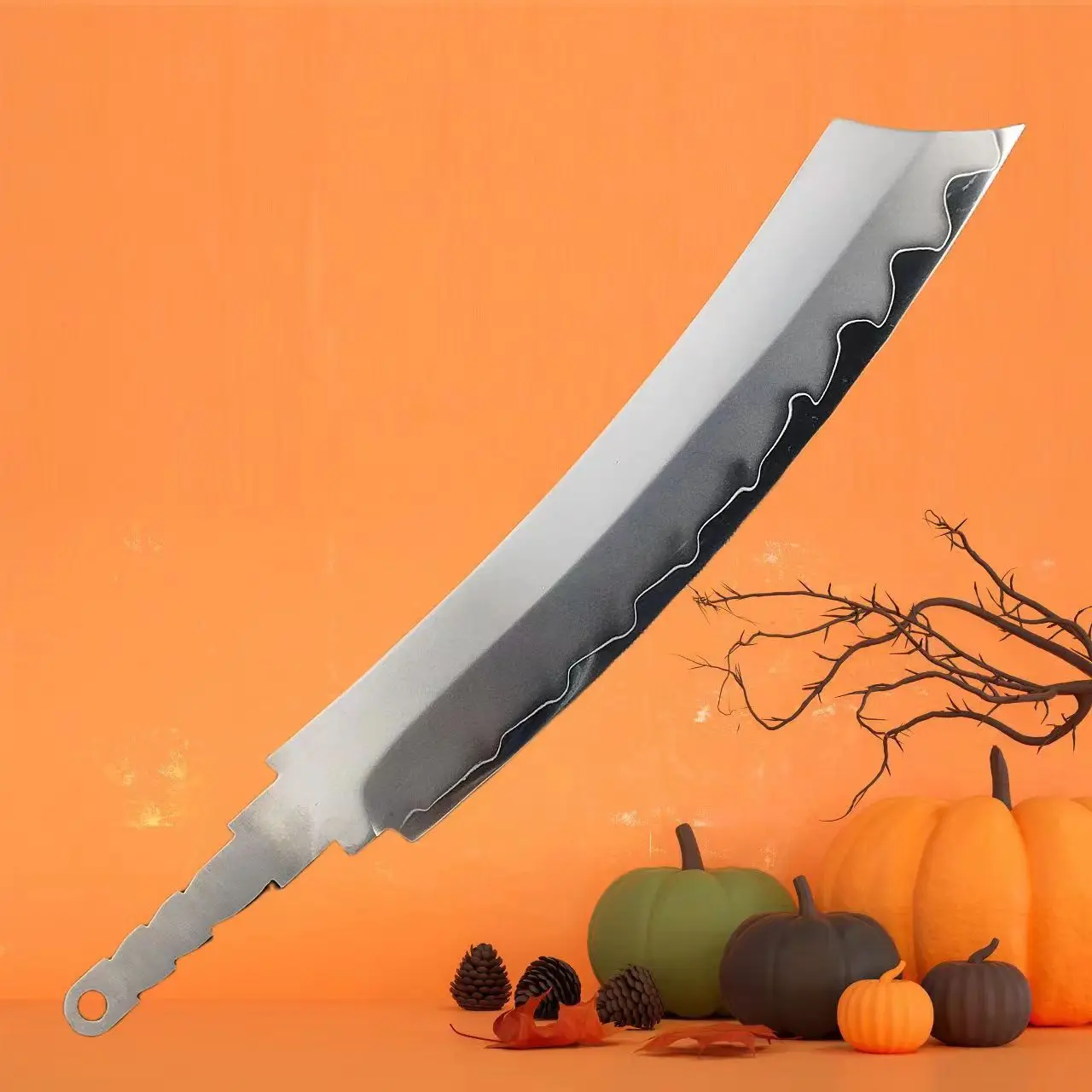 

8 Inch DIY Knife Blade Without Handle Sharp Chefs Cleaver Meat Slicing Vegetables 10Cr15MoV Powder Steel Blade Kitchen Knives