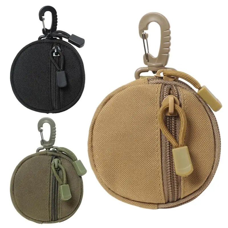 Small Change Purse Round Change Bag Earphone Pack Coin Wallet Money Pouch Waist Bag Key Case For Key Headset Lipstick